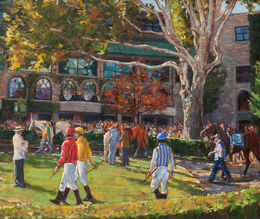 Paddock at Keeneland24" x 28"Oil on canvas