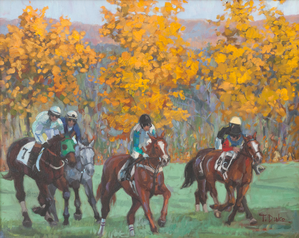 Fall Race at Great Meadow16" x 20"Oil on canvas