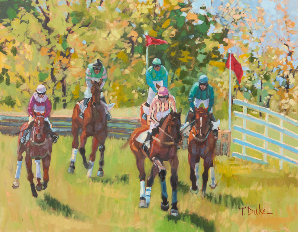 Spring Race at Glenwood Park22" x 28"Oil on canvas