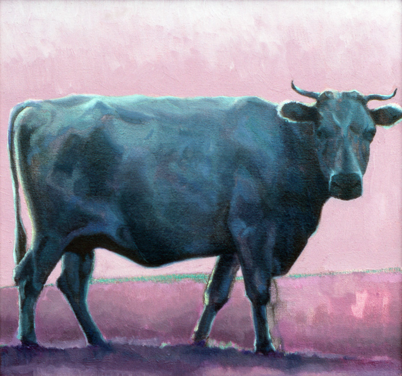 Purple Cow9" x 12"Oil on canvas