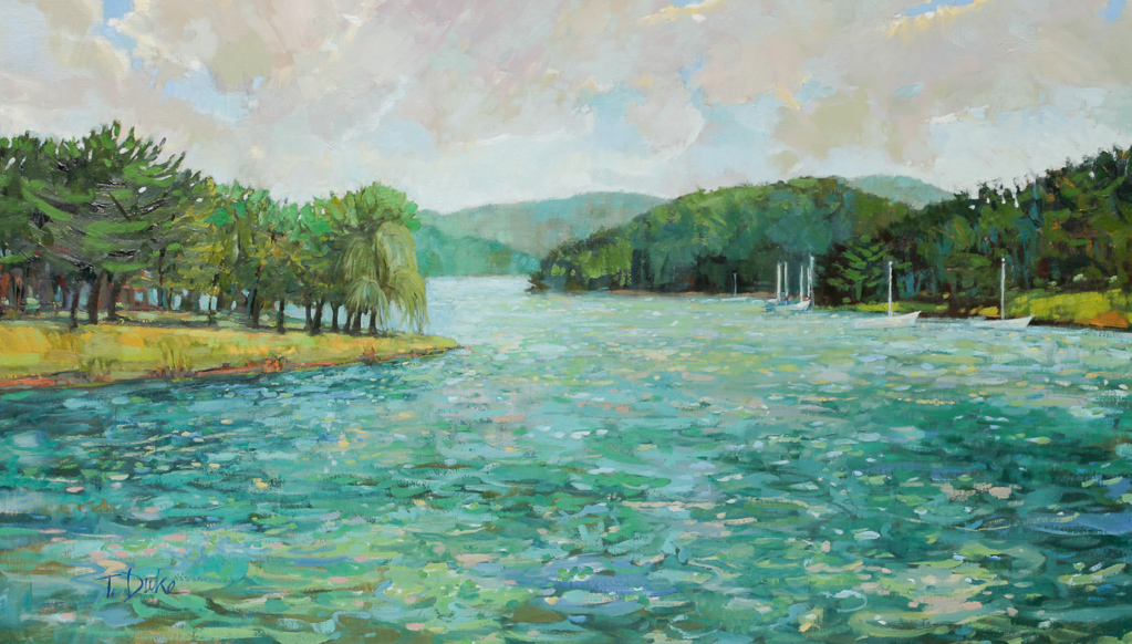 Deep Creek from the Dock36" x 48"Oil on linen