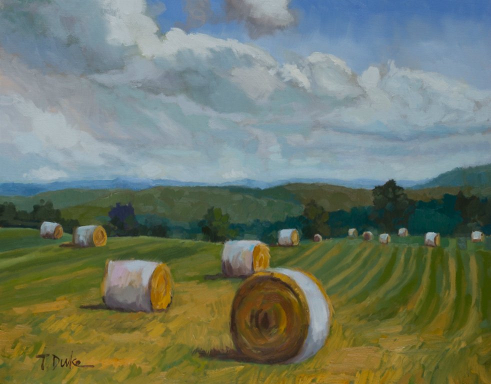 Looking East on Route 5024" x 36"Oil on linen