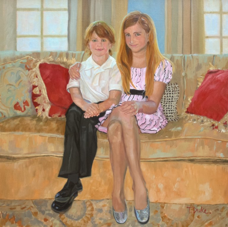 Ryan and Madison40" x 40"Oil on linen
