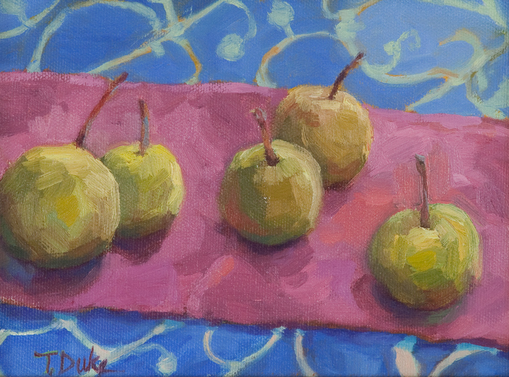 Joel's Asian Pears8" x 10"Oil on panel